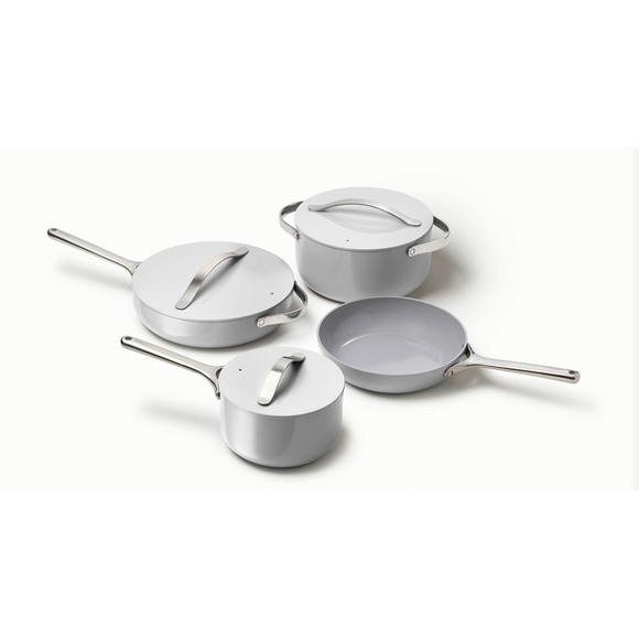 Caraway 12-Piece Ceramic Cookware Set - Grey Color - Non-stick and Non-Toxic New - Picture 1 of 16